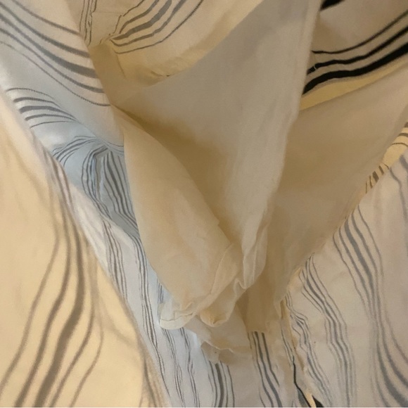 Maeve by Anthropologie Cream & Black Esther Striped Sleeveless Shirt Dress - Picture 6 of 13